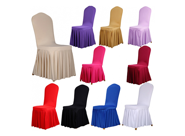 Colorful universal spandex long wedding chair covers party banquet decorations