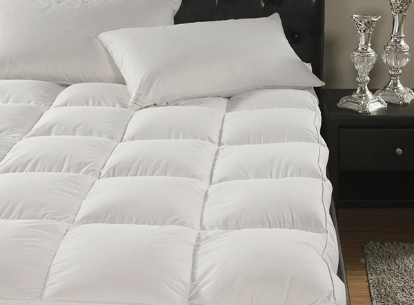 Luxury duck feather and down mattress topper available in all sizes