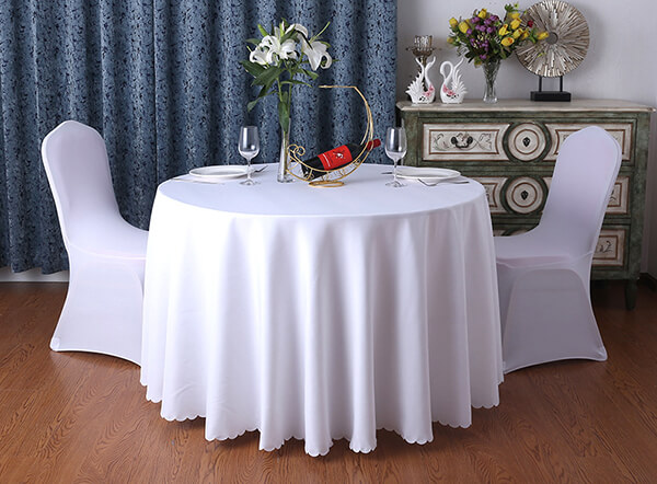 Various colors available plain polyester banquet table cloth