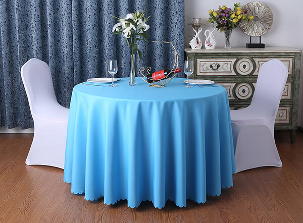 Various colors available plain polyester banquet table cloth