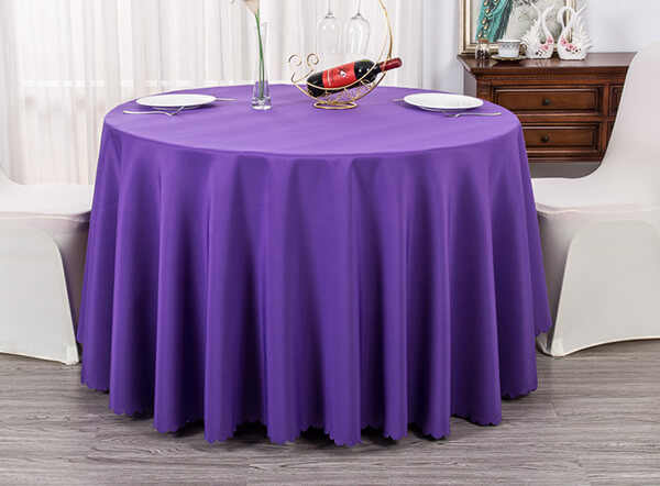 Various colors available plain polyester banquet table cloth