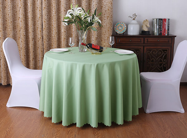 Various colors available plain polyester banquet table cloth