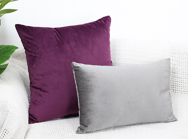 Solid colors luxury velvet cushion decorative throws