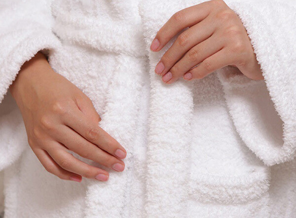 100% cotton terry towel unisex white hotel bath robe