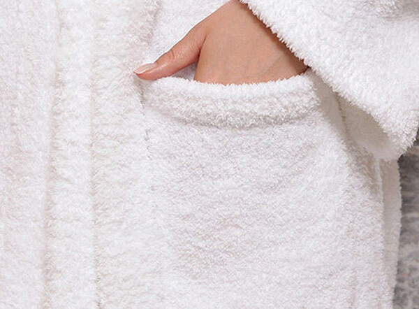 100% cotton terry towel unisex white hotel bath robe