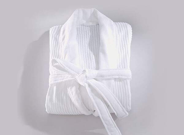 White hotel quality luxury 100% cotton terry velour bathrobes