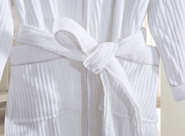 White hotel quality luxury 100% cotton terry velour bathrobes