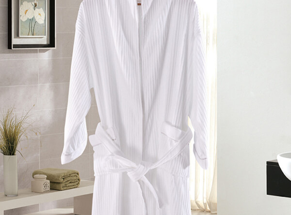 White hotel quality luxury 100% cotton terry velour bathrobes